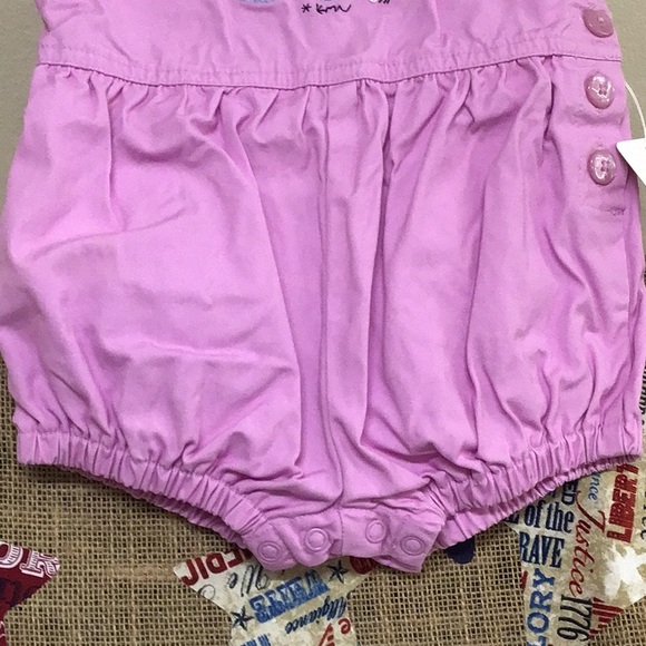 Carter’s Romper Girls 18-24 Months Lavender Embroidered Appliqué Front - Picture 8 of 11